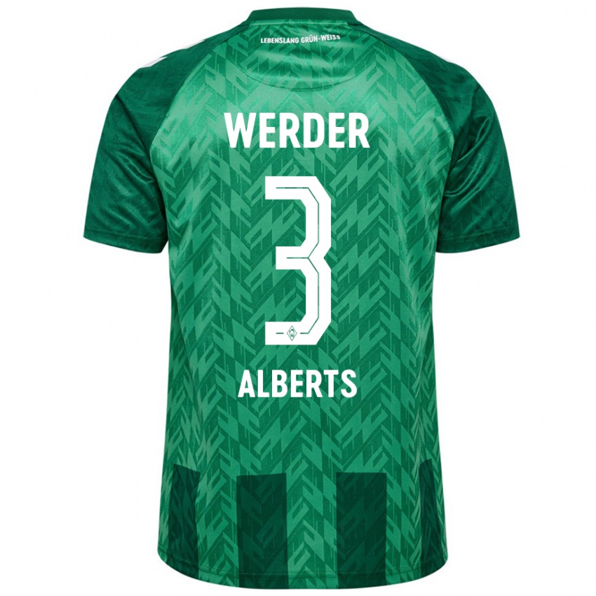 Niño Camiseta Christopher Alberts #3 Verde 1ª Equipación 2024/25 La Camisa Argentina