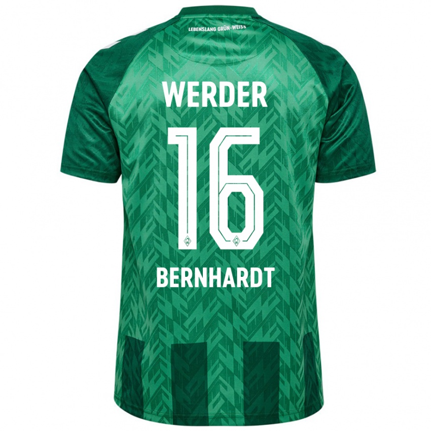 Niño Camiseta Emilie Bernhardt #16 Verde 1ª Equipación 2024/25 La Camisa Argentina