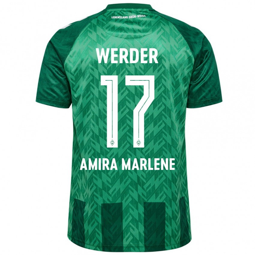 Niño Camiseta Amira Marlene Dahl #17 Verde 1ª Equipación 2024/25 La Camisa Argentina