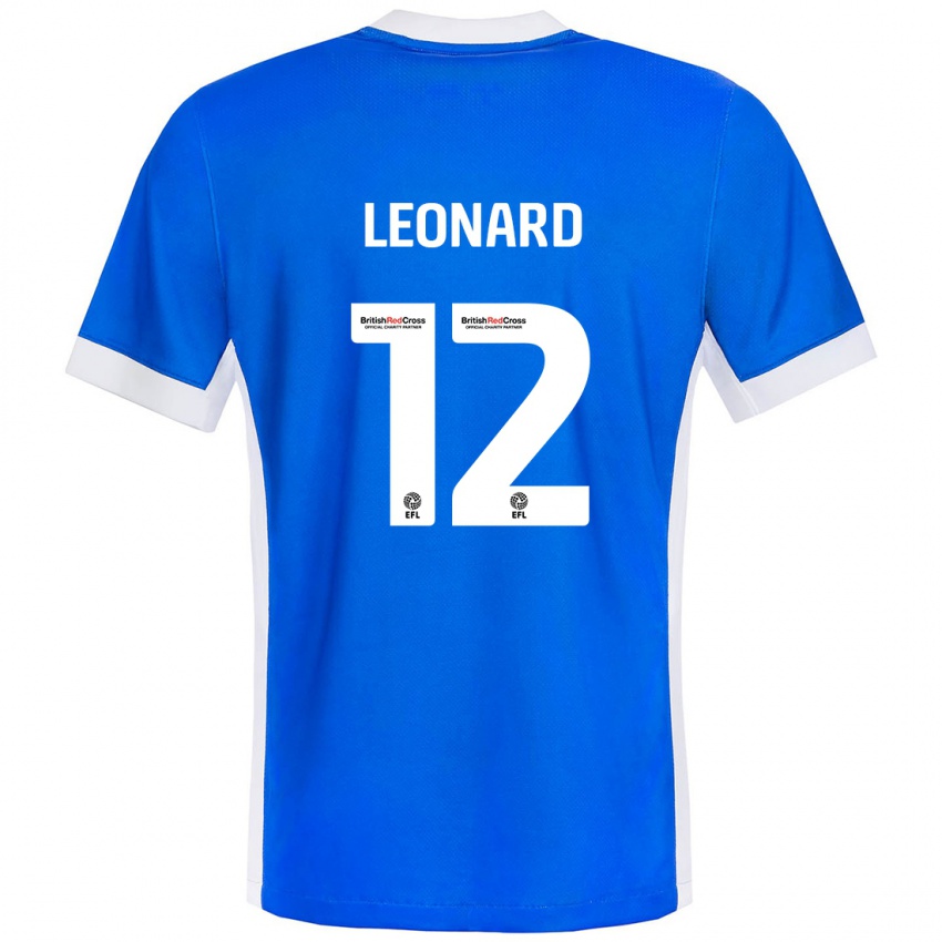 Niño Camiseta Marc Leonard #12 Azul Blanco 1ª Equipación 2024/25 La Camisa Argentina