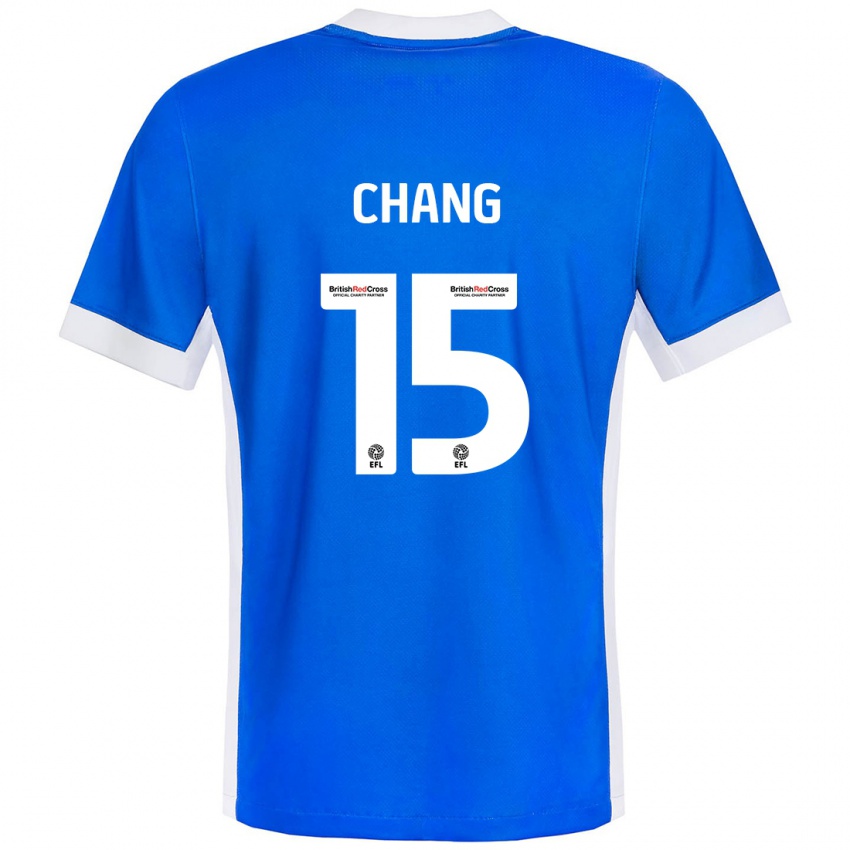 Niño Camiseta Alfie Chang #15 Azul Blanco 1ª Equipación 2024/25 La Camisa Argentina