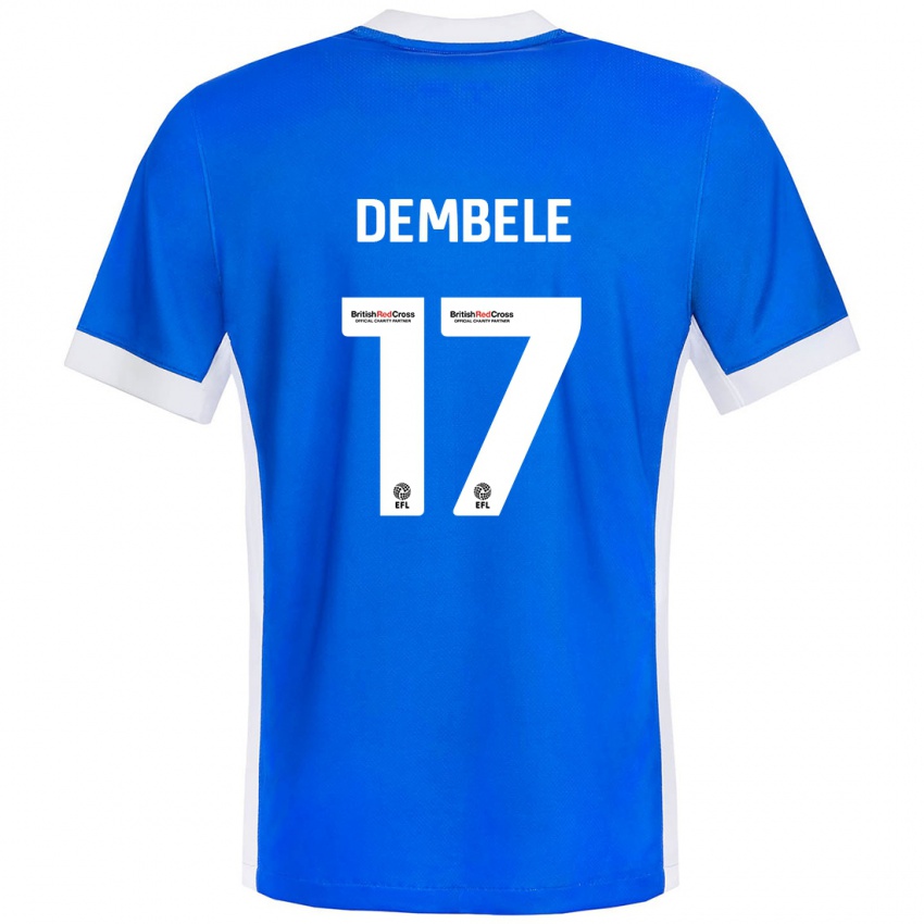 Niño Camiseta Siriki Dembélé #17 Azul Blanco 1ª Equipación 2024/25 La Camisa Argentina