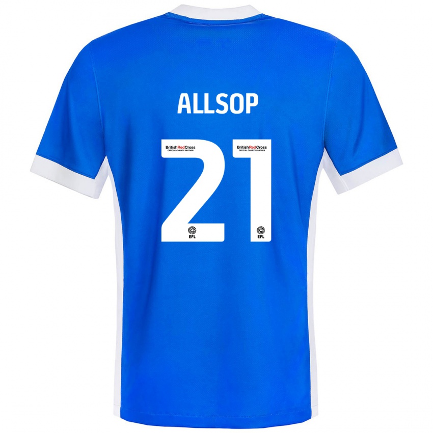 Niño Camiseta Ryan Allsop #21 Azul Blanco 1ª Equipación 2024/25 La Camisa Argentina