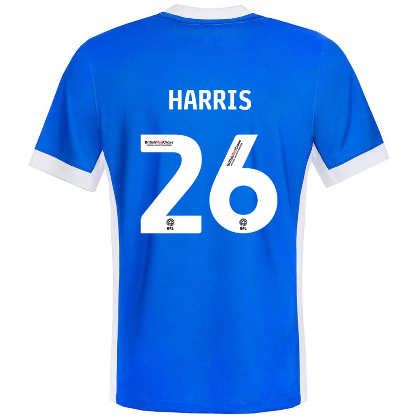 Niño Camiseta Luke Harris #26 Azul Blanco 1ª Equipación 2024/25 La Camisa Argentina