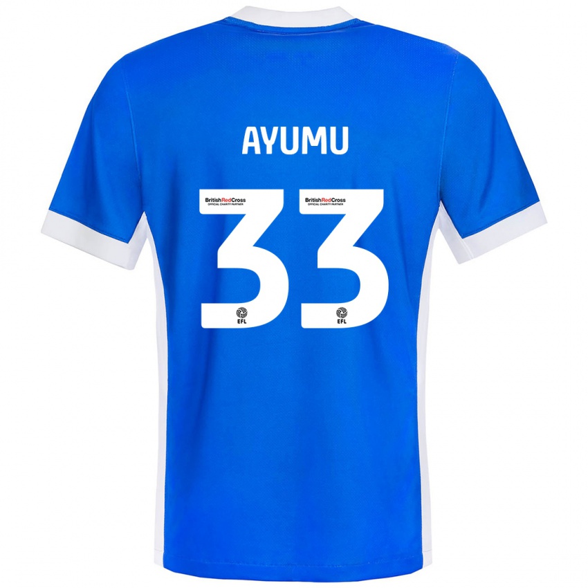 Niño Camiseta Ayumu Yokoyama #33 Azul Blanco 1ª Equipación 2024/25 La Camisa Argentina