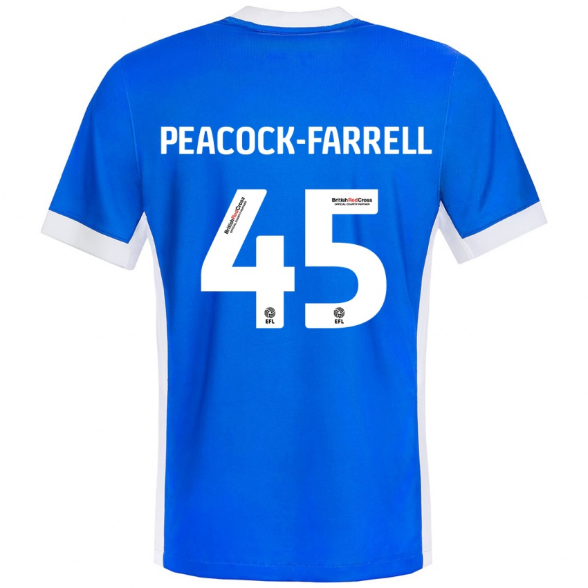 Niño Camiseta Bailey Peacock-Farrell #45 Azul Blanco 1ª Equipación 2024/25 La Camisa Argentina