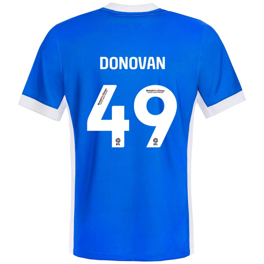 Niño Camiseta Romelle Donovan #49 Azul Blanco 1ª Equipación 2024/25 La Camisa Argentina