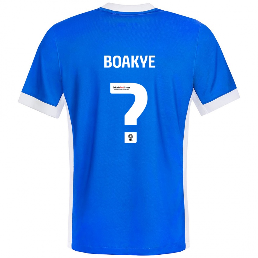 Niño Camiseta Godfred Boakye #0 Azul Blanco 1ª Equipación 2024/25 La Camisa Argentina