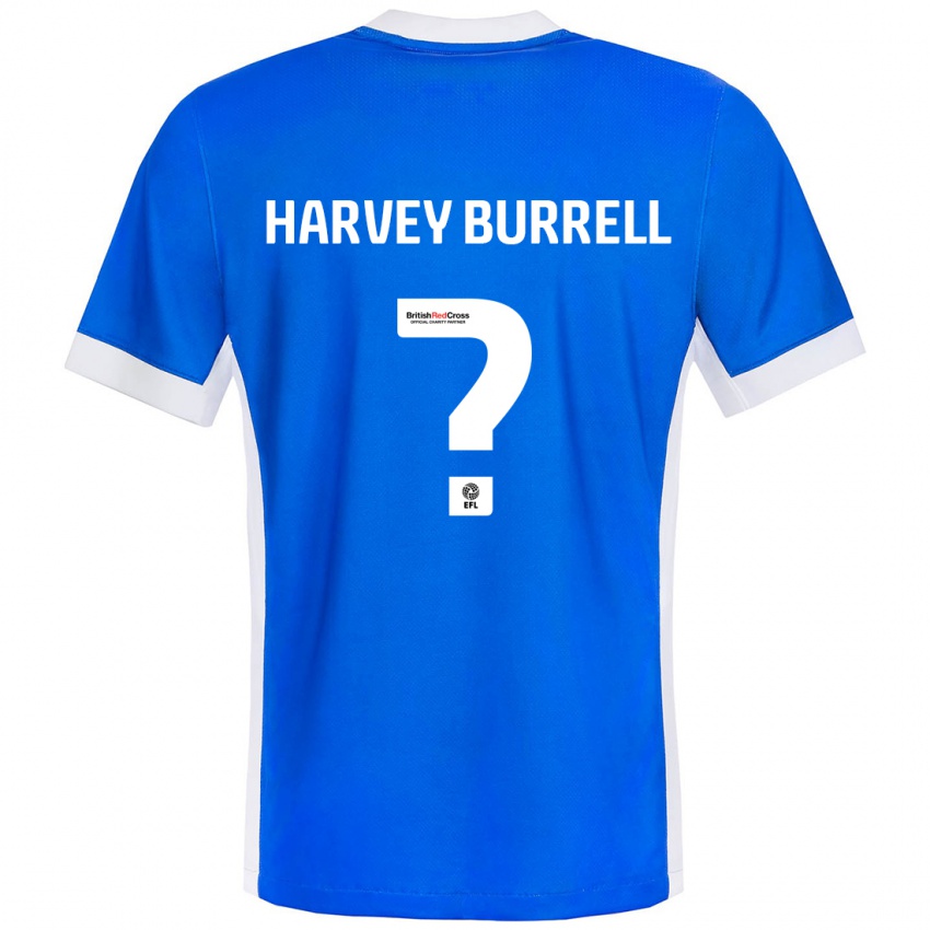 Niño Camiseta William Harvey Burrell #0 Azul Blanco 1ª Equipación 2024/25 La Camisa Argentina