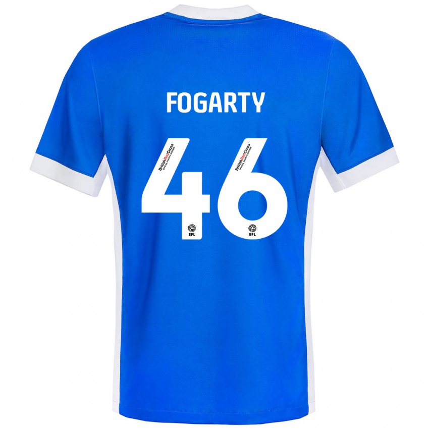 Niño Camiseta Tom Fogarty #46 Azul Blanco 1ª Equipación 2024/25 La Camisa Argentina