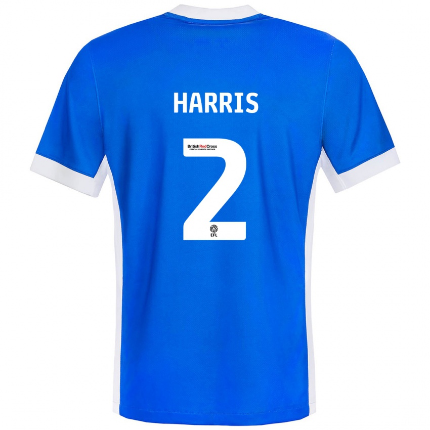 Niño Camiseta Martha Harris #2 Azul Blanco 1ª Equipación 2024/25 La Camisa Argentina