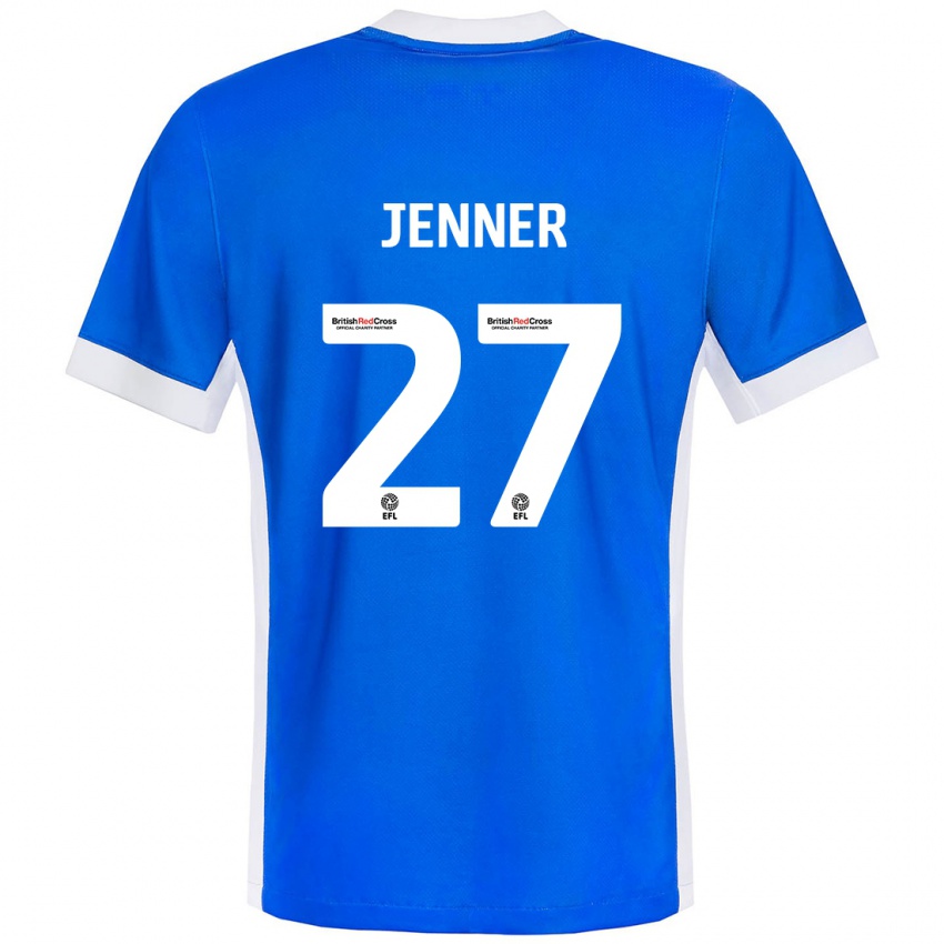 Niño Camiseta Abbi Jenner #27 Azul Blanco 1ª Equipación 2024/25 La Camisa Argentina