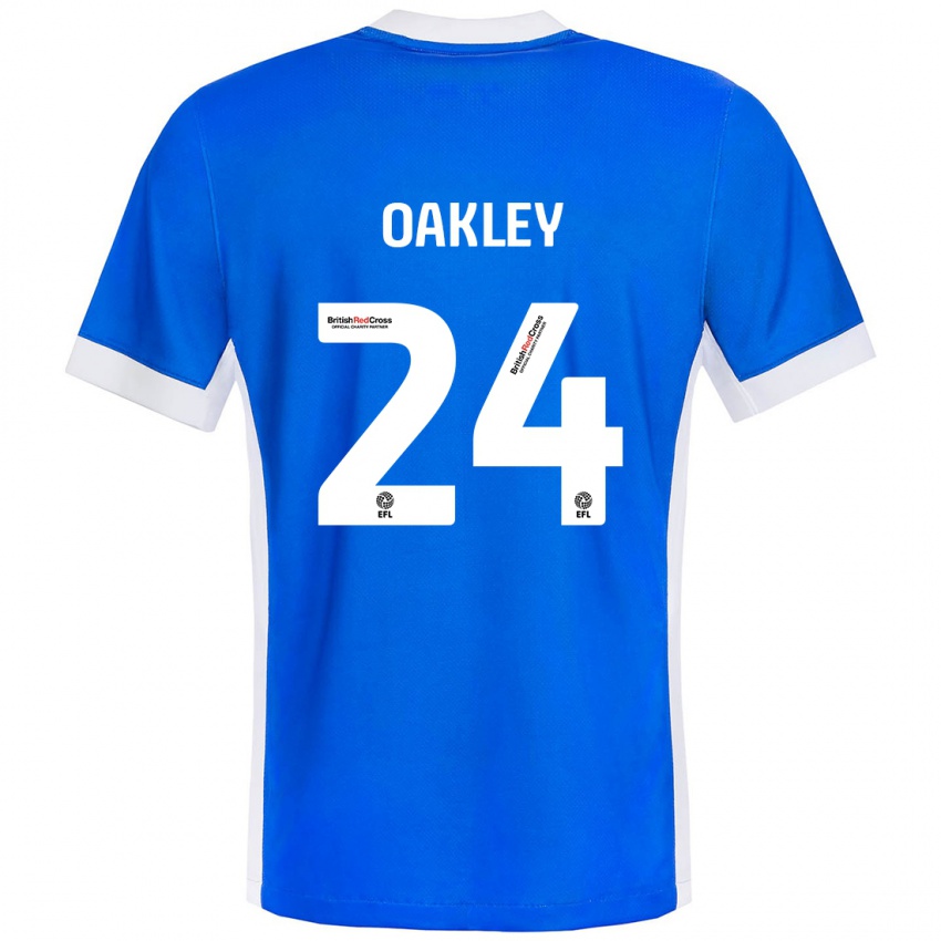 Niño Camiseta Marcel Oakley #24 Azul Blanco 1ª Equipación 2024/25 La Camisa Argentina