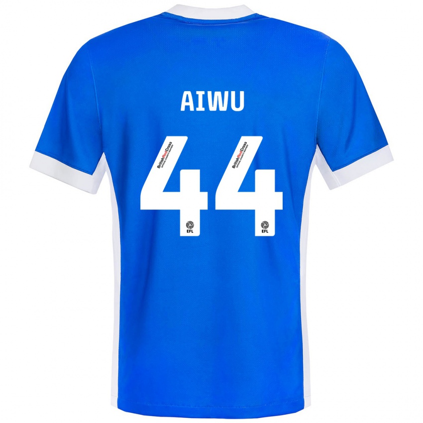 Niño Camiseta Emanuel Aiwu #44 Azul Blanco 1ª Equipación 2024/25 La Camisa Argentina