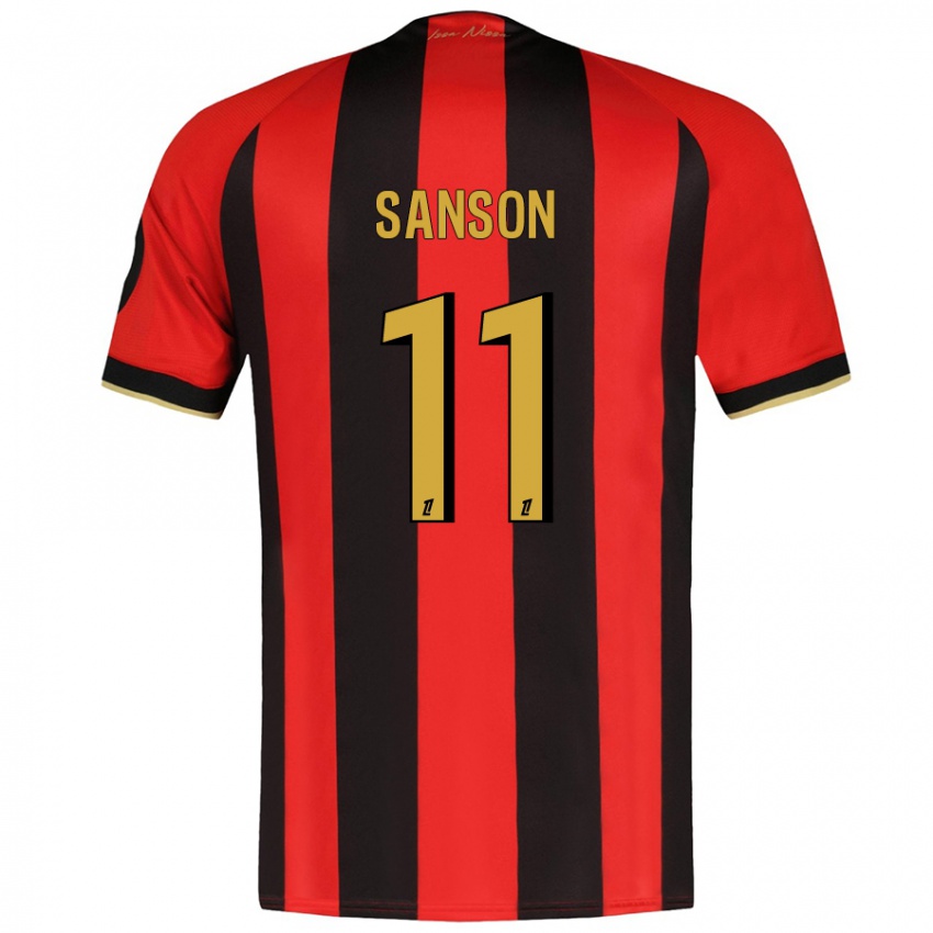 Niño Camiseta Morgan Sanson #11 Rojo Negro 1ª Equipación 2024/25 La Camisa Argentina