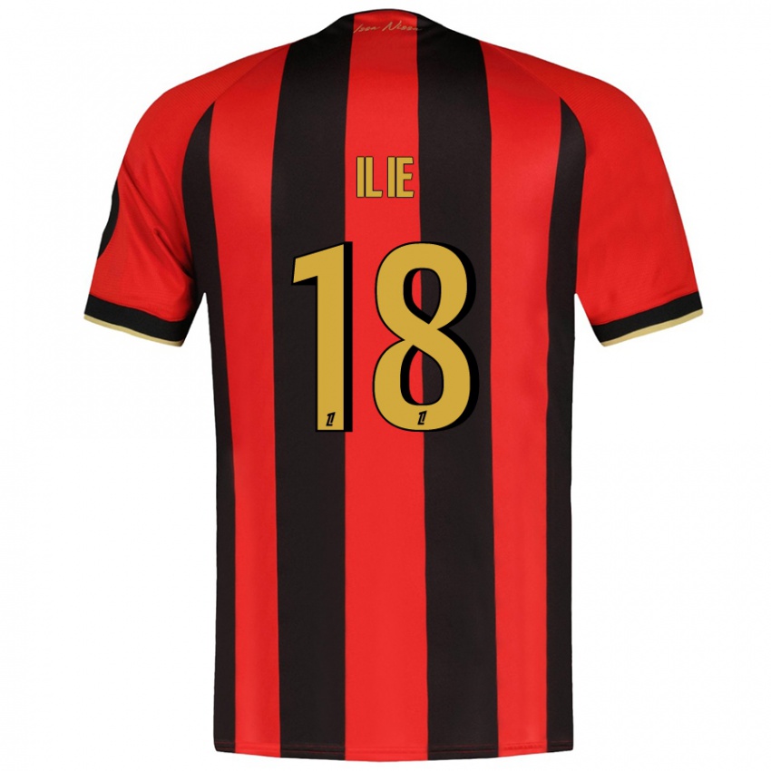 Niño Camiseta Rareș Ilie #18 Rojo Negro 1ª Equipación 2024/25 La Camisa Argentina