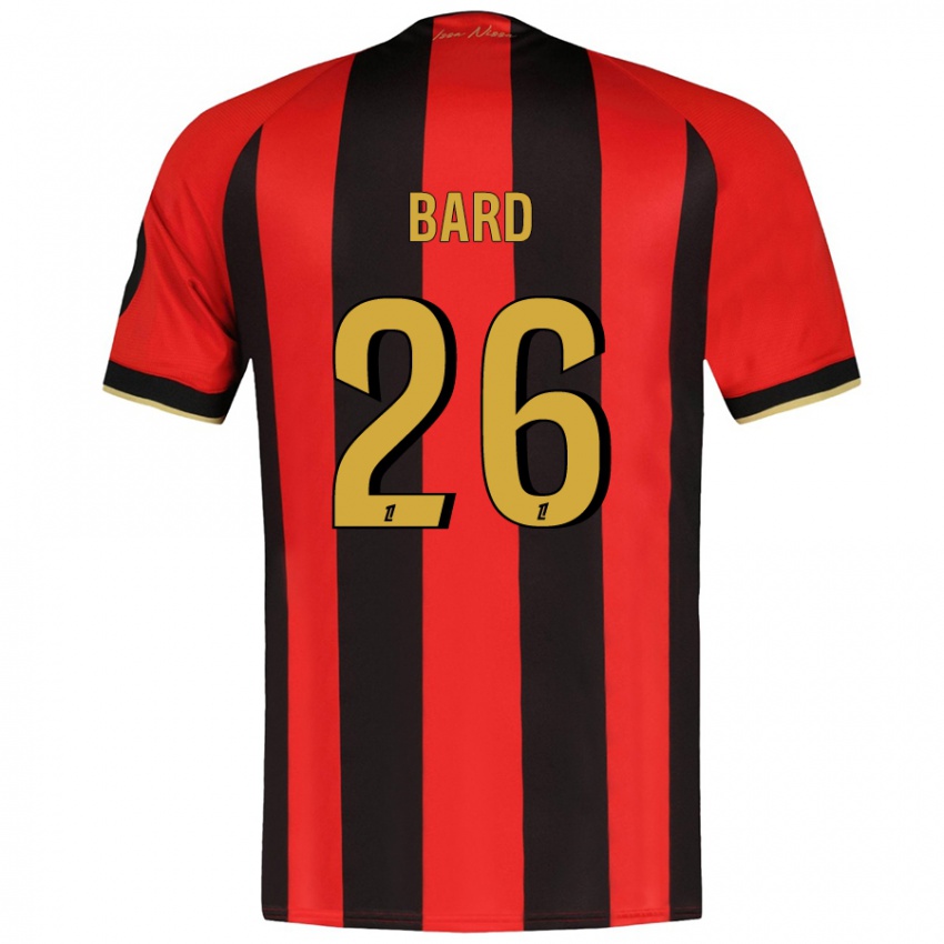 Niño Camiseta Melvin Bard #26 Rojo Negro 1ª Equipación 2024/25 La Camisa Argentina