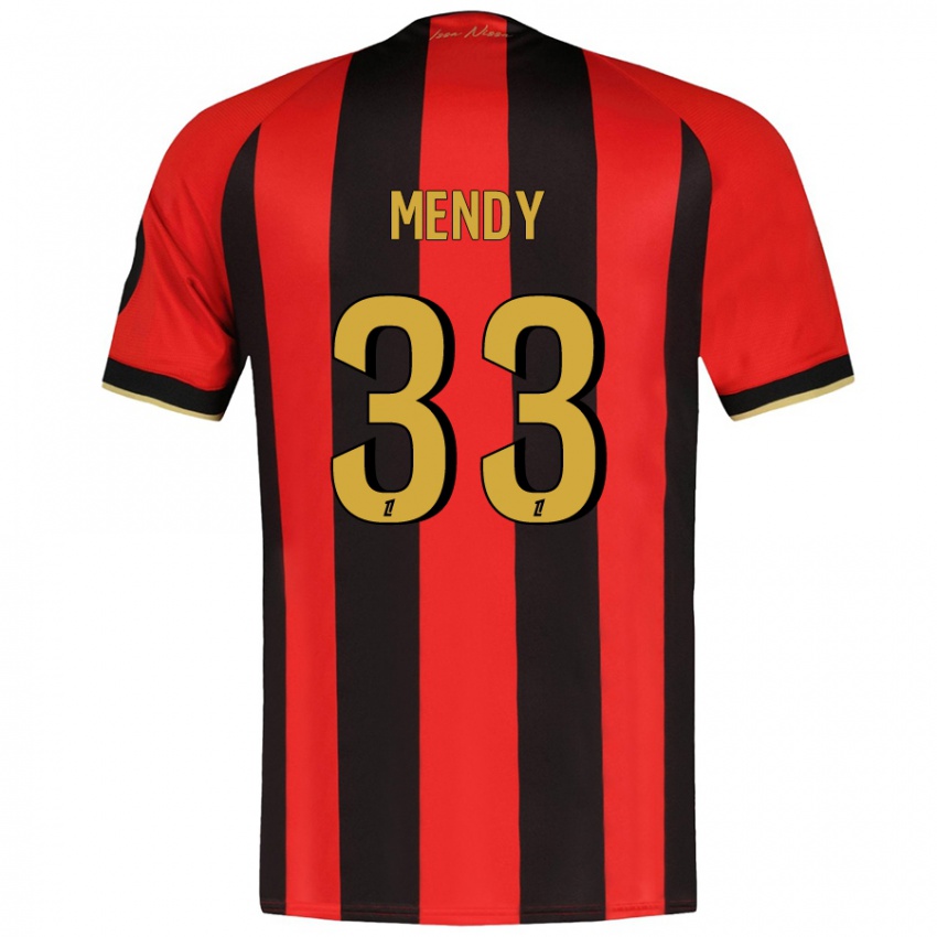 Niño Camiseta Antoine Mendy #33 Rojo Negro 1ª Equipación 2024/25 La Camisa Argentina