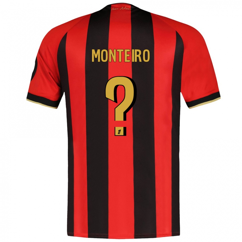 Niño Camiseta Laurenzo Monteiro #0 Rojo Negro 1ª Equipación 2024/25 La Camisa Argentina