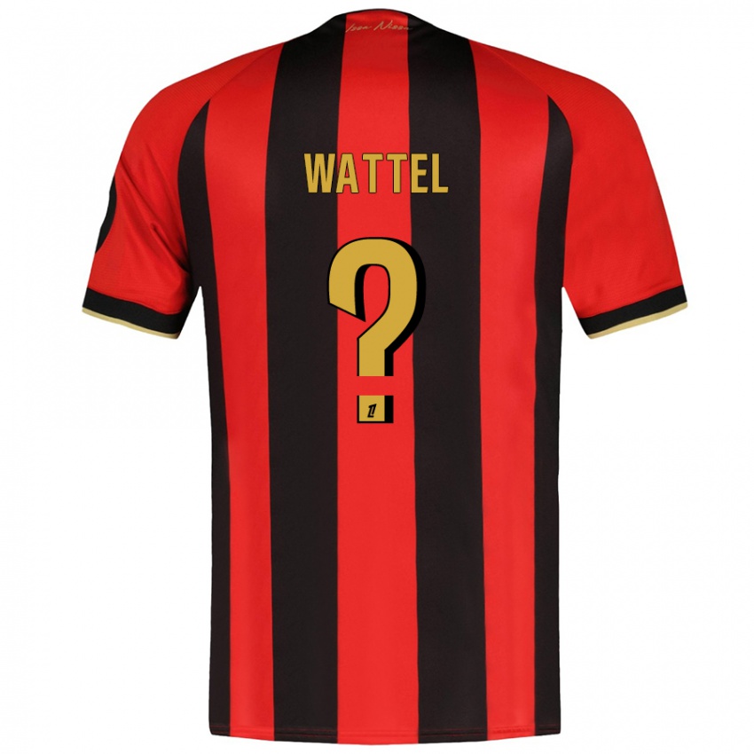 Niño Camiseta Sami Wattel #0 Rojo Negro 1ª Equipación 2024/25 La Camisa Argentina