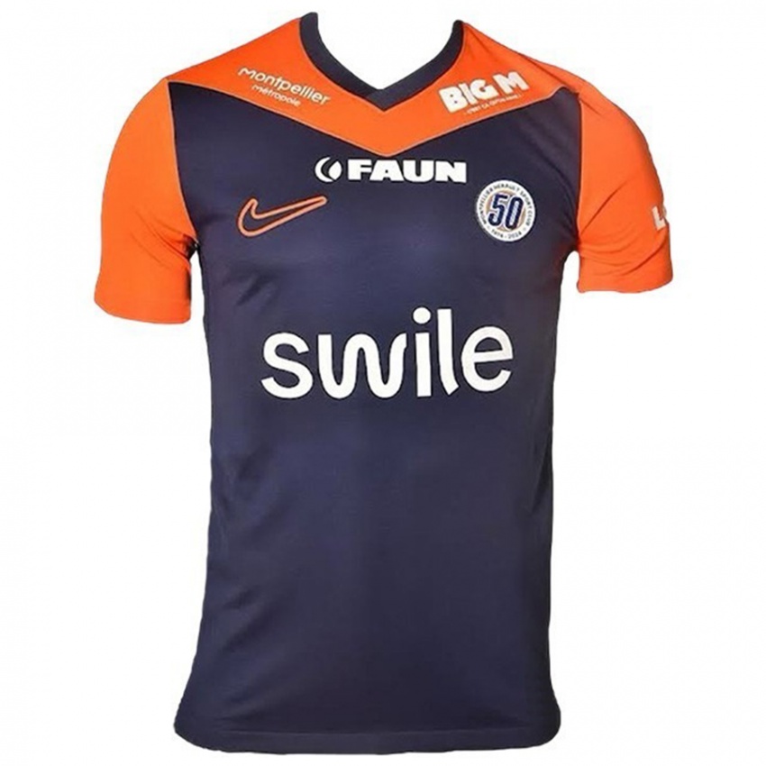 Niño Camiseta Charlotte Bilbault #10 Azul Marino Naranja 1ª Equipación 2024/25 La Camisa Argentina