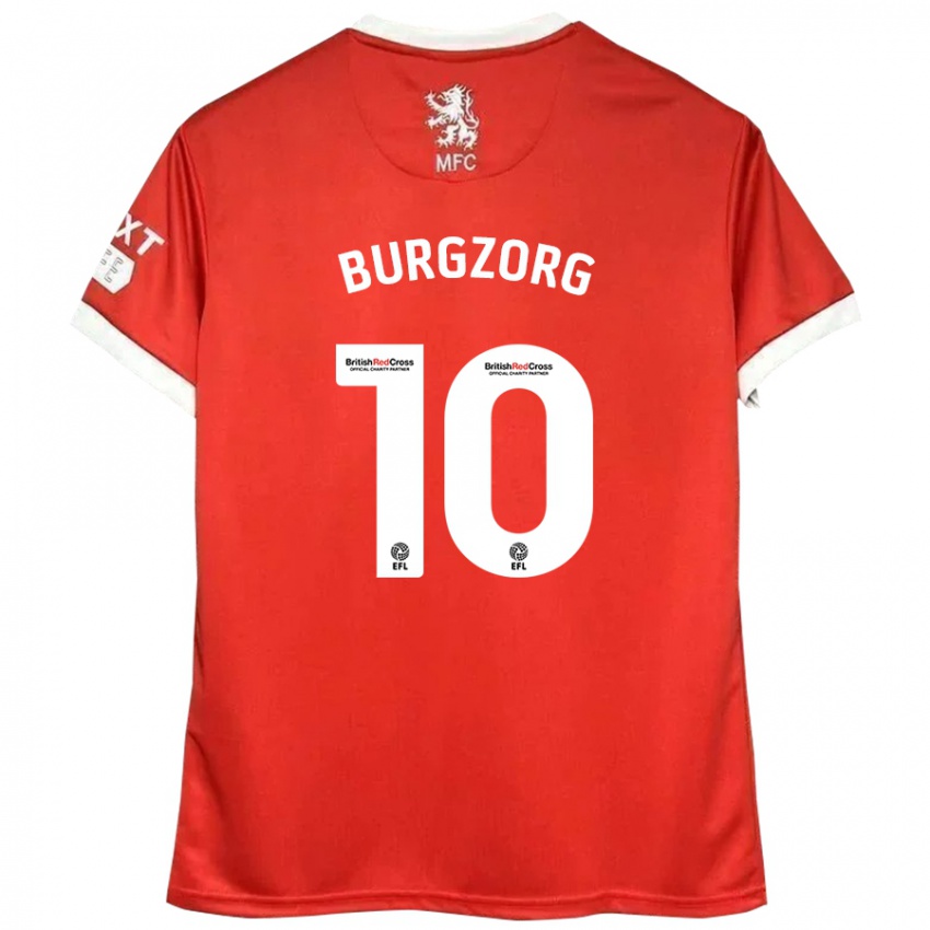 Niño Camiseta Delano Burgzorg #10 Rojo Blanco 1ª Equipación 2024/25 La Camisa Argentina