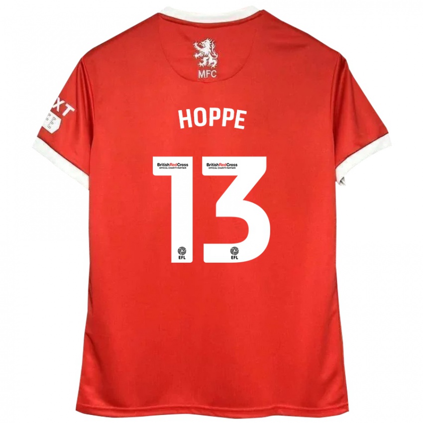 Niño Camiseta Matthew Hoppe #13 Rojo Blanco 1ª Equipación 2024/25 La Camisa Argentina