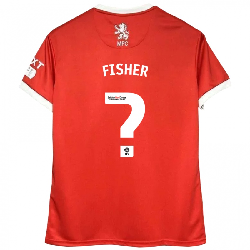 Niño Camiseta Nathan Fisher #0 Rojo Blanco 1ª Equipación 2024/25 La Camisa Argentina