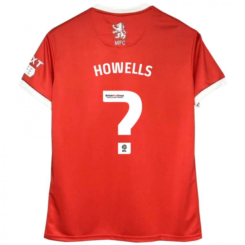 Niño Camiseta Max Howells #0 Rojo Blanco 1ª Equipación 2024/25 La Camisa Argentina