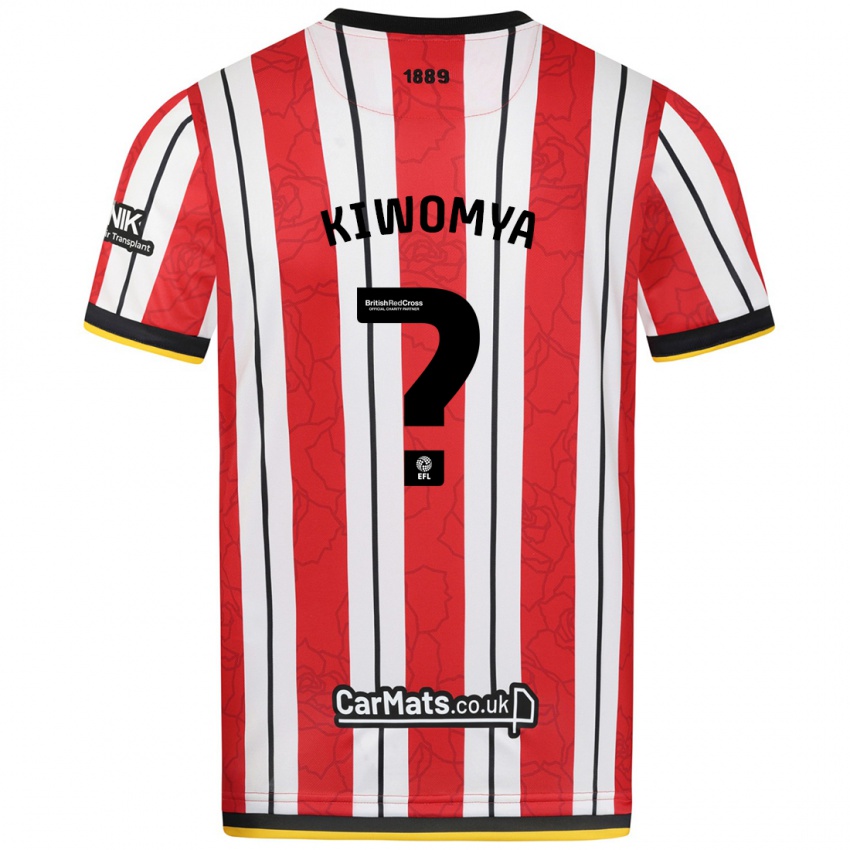 Niño Camiseta Noah Kiwomya #0 Rojo Blanco Rayas 1ª Equipación 2024/25 La Camisa Argentina