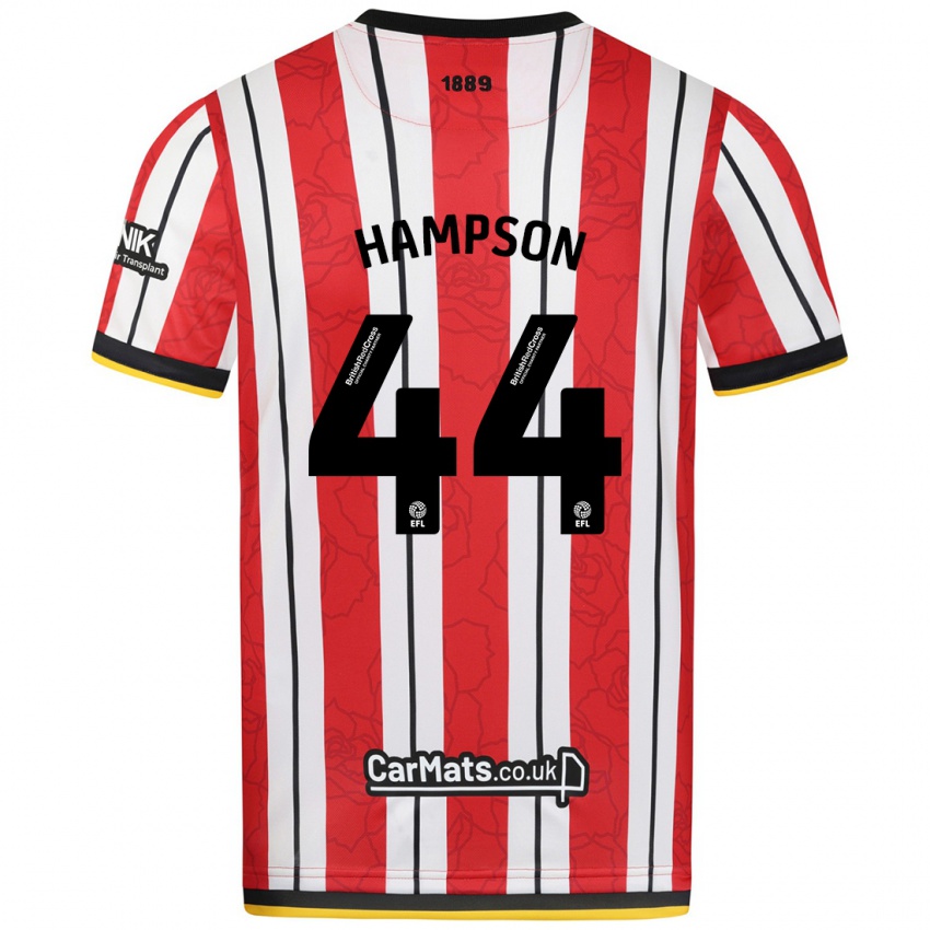 Niño Camiseta Owen Hampson #44 Rojo Blanco Rayas 1ª Equipación 2024/25 La Camisa Argentina