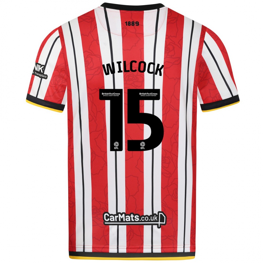 Niño Camiseta Tamara Wilcock #15 Rojo Blanco Rayas 1ª Equipación 2024/25 La Camisa Argentina