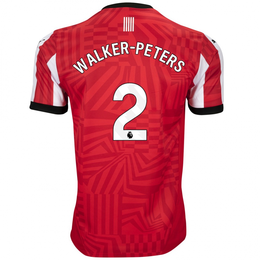 Niño Camiseta Kyle Walker-Peters #2 Rojo Blanco 1ª Equipación 2024/25 La Camisa Argentina