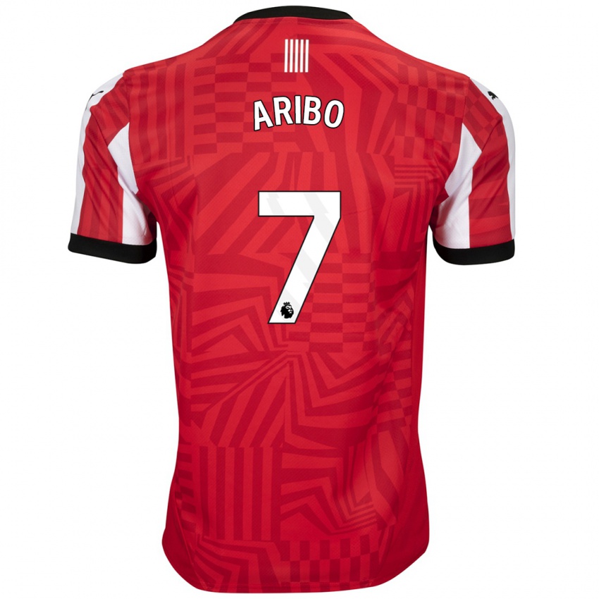 Niño Camiseta Joe Aribo #7 Rojo Blanco 1ª Equipación 2024/25 La Camisa Argentina