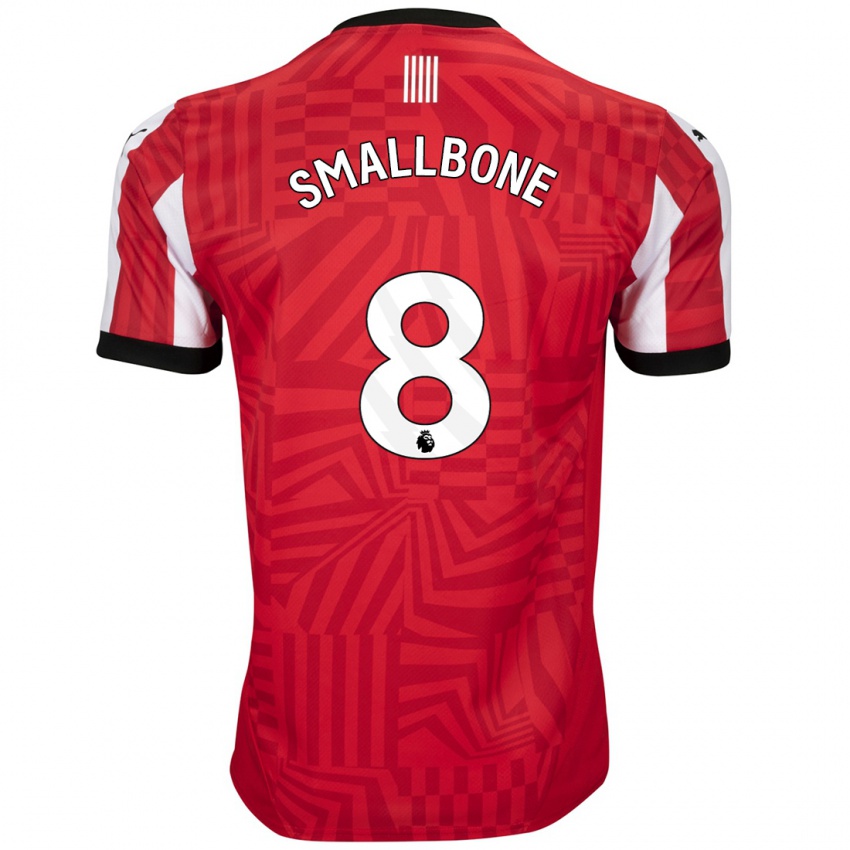 Niño Camiseta Will Smallbone #8 Rojo Blanco 1ª Equipación 2024/25 La Camisa Argentina