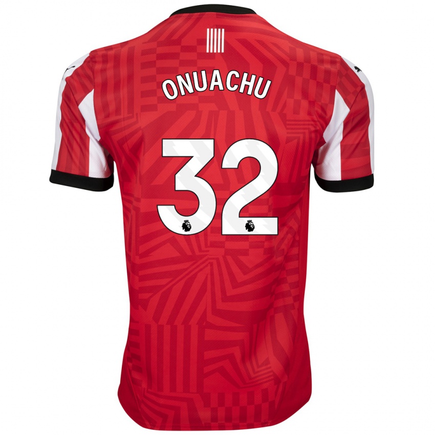 Niño Camiseta Paul Onuachu #32 Rojo Blanco 1ª Equipación 2024/25 La Camisa Argentina