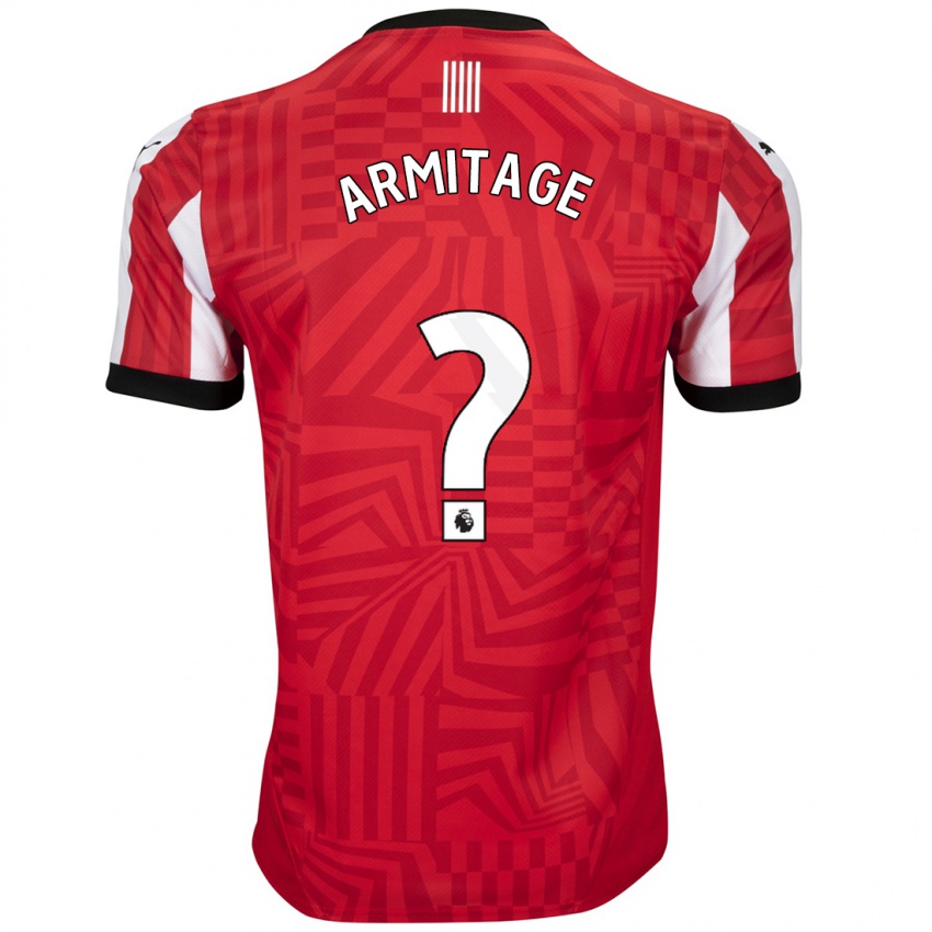 Niño Camiseta Will Armitage #0 Rojo Blanco 1ª Equipación 2024/25 La Camisa Argentina