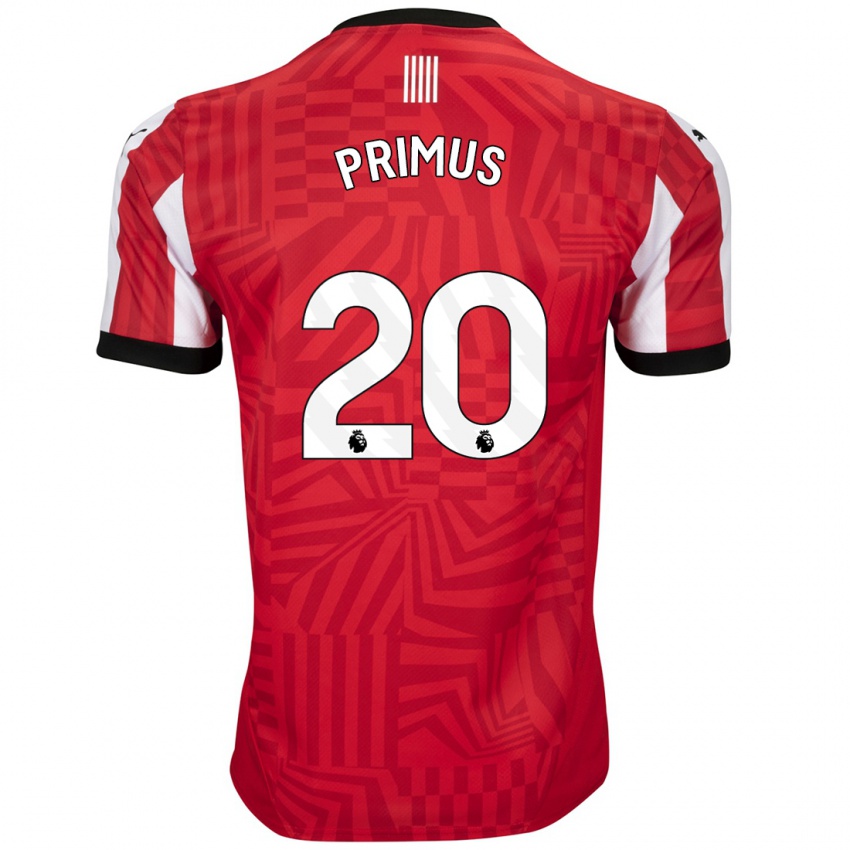 Niño Camiseta Atlanta Primus #20 Rojo Blanco 1ª Equipación 2024/25 La Camisa Argentina