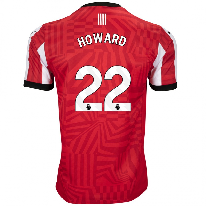 Niño Camiseta Bethany-May Howard #22 Rojo Blanco 1ª Equipación 2024/25 La Camisa Argentina