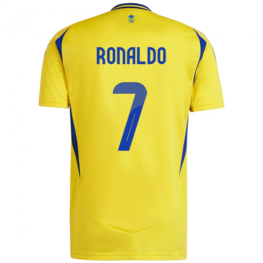 Niño Camiseta Cristiano Ronaldo #7 Amarillo Azul 1ª Equipación 2024/25 La Camisa Argentina