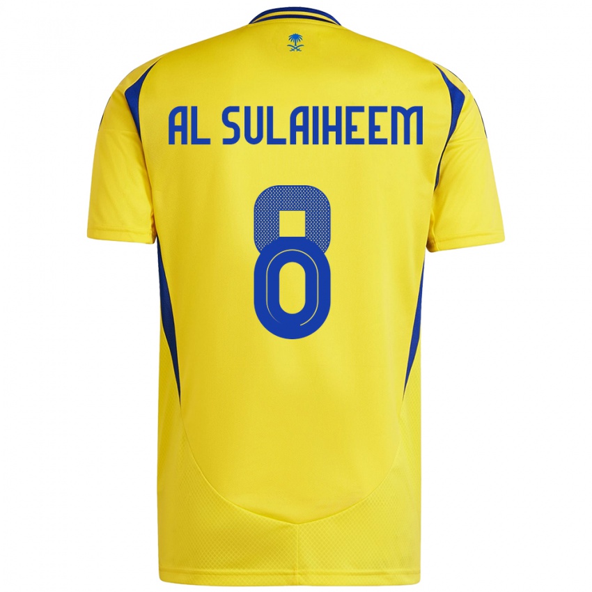 Niño Camiseta Abdulmajeed Al-Sulaiheem #8 Amarillo Azul 1ª Equipación 2024/25 La Camisa Argentina