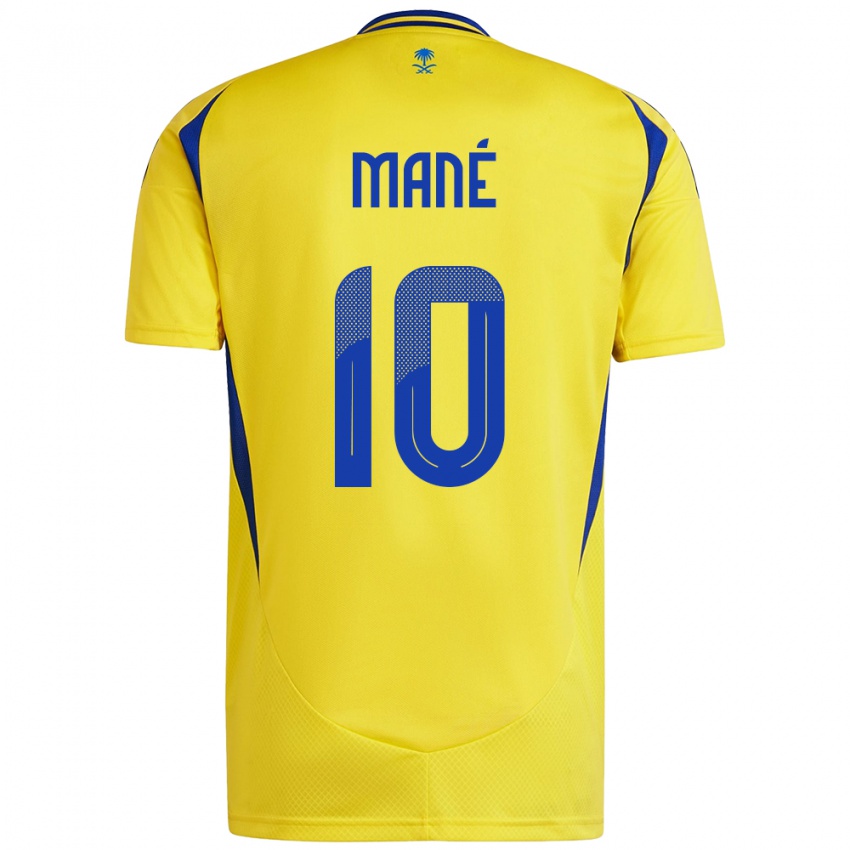 Niño Camiseta Sadio Mane #10 Amarillo Azul 1ª Equipación 2024/25 La Camisa Argentina