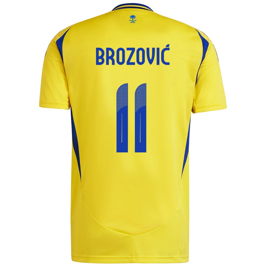 Niño Camiseta Marcelo Brozovic #11 Amarillo Azul 1ª Equipación 2024/25 La Camisa Argentina