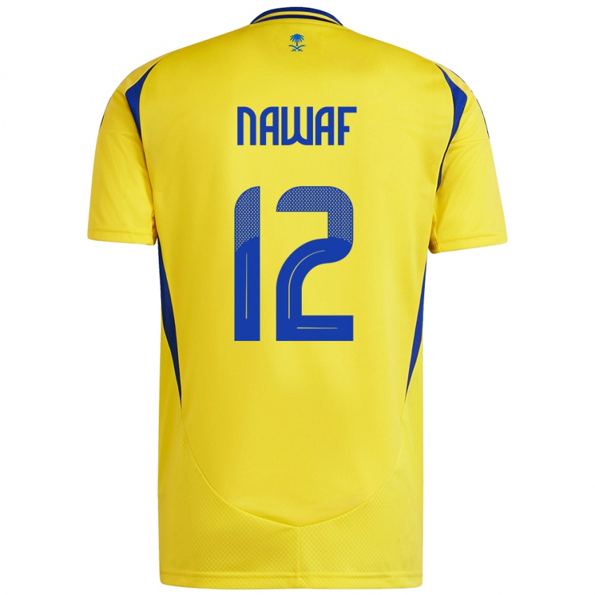 Niño Camiseta Nawaf Al-Boushal #12 Amarillo Azul 1ª Equipación 2024/25 La Camisa Argentina