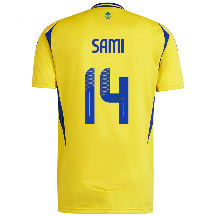 Niño Camiseta Sami Al-Najei #14 Amarillo Azul 1ª Equipación 2024/25 La Camisa Argentina