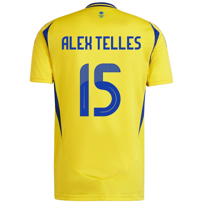 Niño Camiseta Alex Telles #15 Amarillo Azul 1ª Equipación 2024/25 La Camisa Argentina