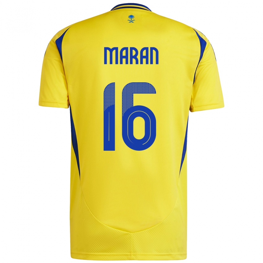 Niño Camiseta Mohammed Maran #16 Amarillo Azul 1ª Equipación 2024/25 La Camisa Argentina