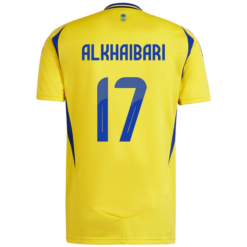 Niño Camiseta Abdullah Al-Khaibari #17 Amarillo Azul 1ª Equipación 2024/25 La Camisa Argentina