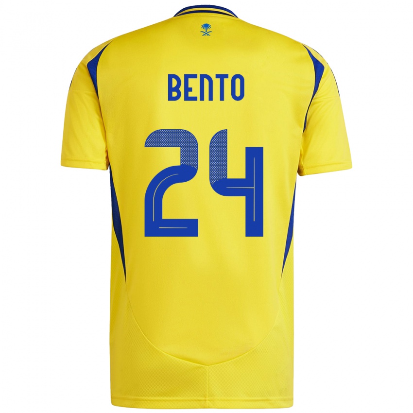 Niño Camiseta Bento #24 Amarillo Azul 1ª Equipación 2024/25 La Camisa Argentina