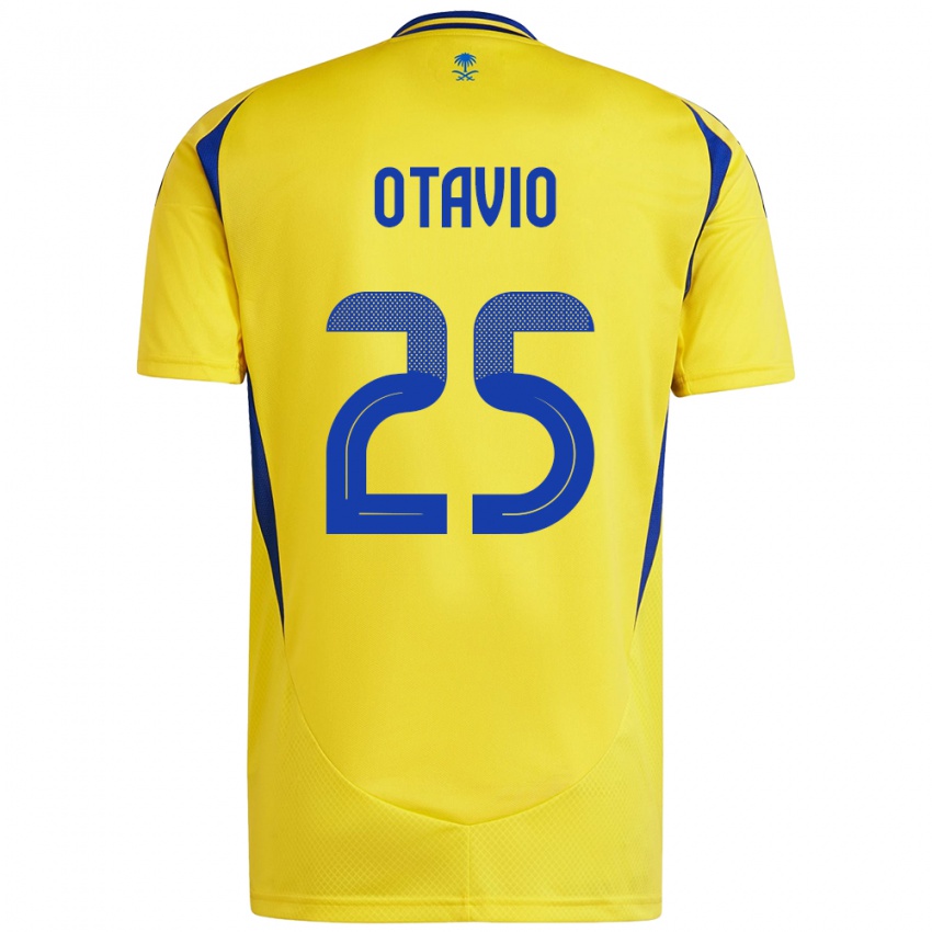 Niño Camiseta Otavio #25 Amarillo Azul 1ª Equipación 2024/25 La Camisa Argentina